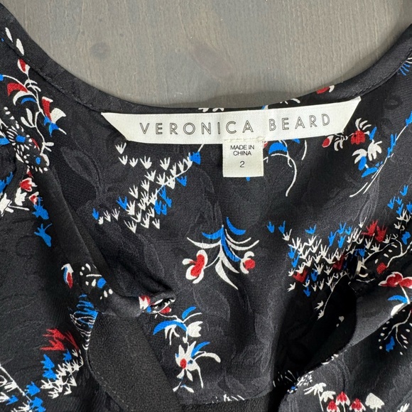Veronica Beard Floral Print Silk Dress - Picture 6 of 11